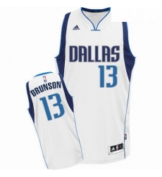 Mens Nike Dallas Mavericks 13 Jalen Brunson Swingman White Home NBA Jersey Association Edition 