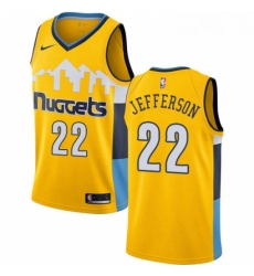 Youth Nike Denver Nuggets 22 Richard Jefferson Swingman Gold Alternate NBA Jersey Statement Edition 