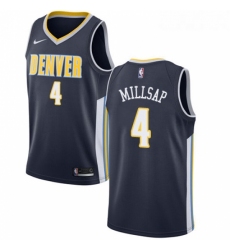 Youth Nike Denver Nuggets 4 Paul Millsap Authentic Navy Blue Road NBA Jersey Icon Edition 