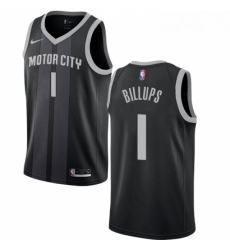 Youth Nike Detroit Pistons 1 Chauncey Billups Swingman Black NBA Jersey City Edition