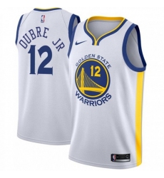 Men Nike Golden State Warriors 12 Kelly Oubre Jr White NBA Swingman Association Edition 2019 2020 Jersey