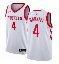 Womens Nike Houston Rockets 4 Charles Barkley Swingman White Home NBA Jersey Association Edition