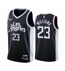 Men Nike Los Angeles Clippers 23 Lou Williams Black NBA Swingman 2020 21 City Edition Jersey