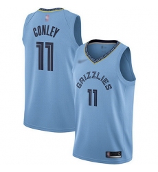 Grizzlies  11 Mike Conley Light Blue Basketball Swingman Statement Edition Jersey