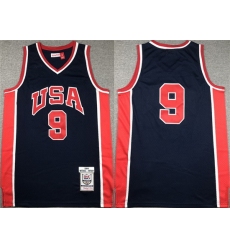 Men USA Basketball 9 Vince Carter Navy Stitched Jersey