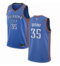 Mens Nike Oklahoma City Thunder 35 Kevin Durant Swingman Royal Blue Road NBA Jersey Icon Edition