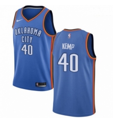 Mens Nike Oklahoma City Thunder 40 Shawn Kemp Swingman Royal Blue Road NBA Jersey Icon Edition