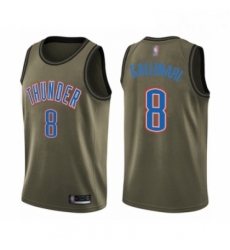 Youth Oklahoma City Thunder 8 Danilo Gallinari Swingman Green Salute to Service Basketball Jersey 