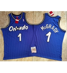 Magic 1 Tracy McGrady Blue 2003 04 Hardwood Classics Swingman Jersey