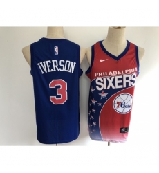 Men's Philadelphia 76ers #3 Dana Barros Salute To Service Basketbal Jersey