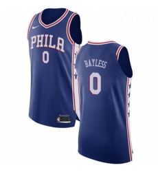 Womens Nike Philadelphia 76ers 0 Jerryd Bayless Authentic Blue Road NBA Jersey Icon Edition