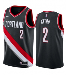 Men Portland Trail Blazers 2 Deandre Ayton Black 2023 Icon Edition Stitched Basketball Jersey