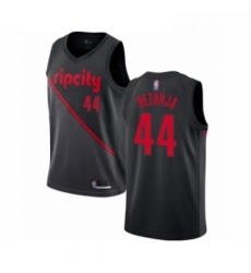 Mens Portland Trail Blazers 44 Mario Hezonja Authentic Black Basketball Jersey 2018 19 City Edition 