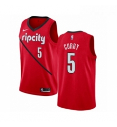 Womens Nike Portland Trail Blazers 5 Seth Curry Red Swingman Jersey Earned Edition 