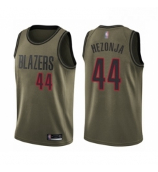 Youth Portland Trail Blazers 44 Mario Hezonja Swingman Green Salute to Service Basketball Jersey 