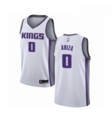 Mens Sacramento Kings 0 Trevor Ariza Authentic White Basketball Jersey Association Edition 