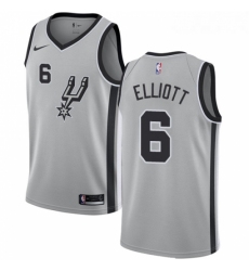 Womens Nike San Antonio Spurs 6 Sean Elliott Swingman Silver Alternate NBA Jersey Statement Edition