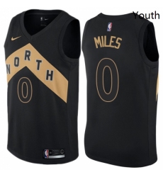 Youth Nike Toronto Raptors 0 CJ Miles Swingman Black NBA Jersey City Edition 