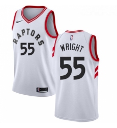 Youth Nike Toronto Raptors 55 Delon Wright Swingman White NBA Jersey Association Edition