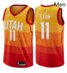 Mens Nike Utah Jazz 11 Dante Exum Swingman Orange NBA Jersey City Edition