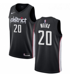 Youth Nike Washington Wizards 20 Jodie Meeks Swingman Black NBA Jersey City Edition 