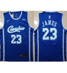 Lakers 23 Lebron James Blue Nike Swingman Jersey