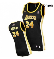 Womens Adidas Los Angeles Lakers 24 Kobe Bryant Swingman BlackGold No NBA Jersey