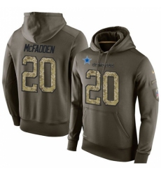 NFL Nike Dallas Cowboys 20 Darren McFadden Green Salute To Service Mens Pullover Hoodie