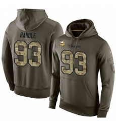 NFL Nike Minnesota Vikings 93 John Randle Green Salute To Service Mens Pullover Hoodie