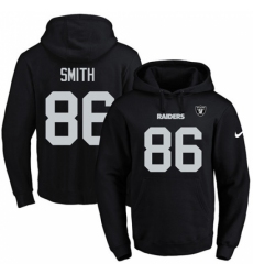 NFL Mens Nike Oakland Raiders 86 Lee Smith Black Name Number Pullover Hoodie