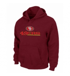 NFL Mens Nike San Francisco 49ers Authentic Logo Pullover Hoodie Red