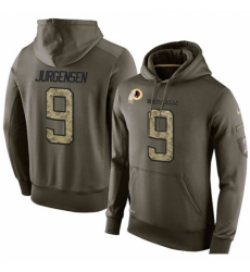 NFL Nike Washington Redskins 9 Sonny Jurgensen Green Salute To Service Mens Pullover Hoodie