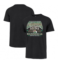 Men Boston Celtics Black 18 Time 2024 Finals Champions Banner Franklin T Shirt