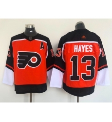 Men Philadelphia Flyers 13 Kevin Hayes Orange 2021 Reverse Retro Authentic Jersey