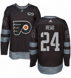 Mens Adidas Philadelphia Flyers 24 Matt Read Authentic Black 1917 2017 100th Anniversary NHL Jersey 