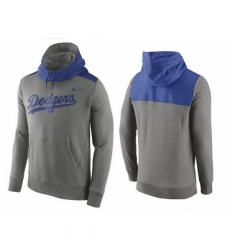 MLB Men Los Angeles Dodgers Nike Gray Hybrid Hoodie