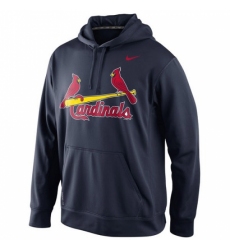 Men MLB St Louis Cardinals Nike KO Wordmark Performance Hoodie Navy