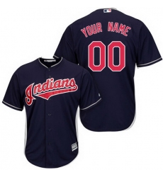 Men Women Youth Toddler All Size Authentic Navy Blue Baseball Alternate Youth Jersey Customized Cleveland Indians Cool Base