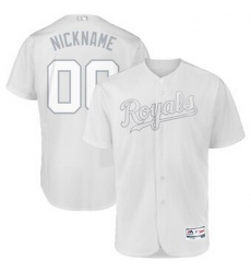 Men Women Youth Toddler All Size Kansas City Royals Majestic 2019 Players Weekend Flex Base Authentic Roster Custom White Jersey