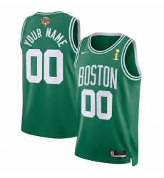 Men Boston Celtics Active Player Custom Kelly Green 2024 Finals Champions Icon Edition Stitched Basketball Jersey