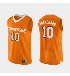 Men Tennessee Volunteers John Fulkerson Orange Authentic Performace College Basketball Jersey