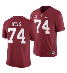 Alabama Crimson Tide Jedrick Wills Crimson 2019 Home Game Jersey NCAA Football