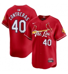 Youth St  Louis Cardinals 40 Willson Contreras Red 2024 City Connect Limited Stitched Baseball Jersey