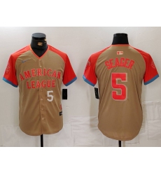 Men American League 5 Corey Seager Cream 2024 All Star Limited Stitched Baseball Jersey 5