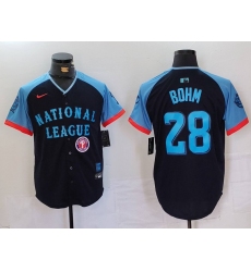 Men National League 28 Alec Bohm Navy 2024 All Star Limited Stitched Baseball Jersey 1