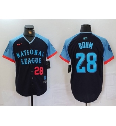 Men National League 28 Alec Bohm Navy 2024 All Star Limited Stitched Baseball Jersey 5