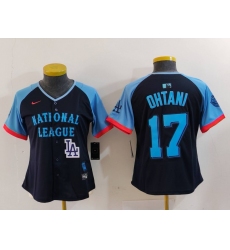 Women National League 17 Shohei Ohtani Navy 2024 All Star Limited Stitched Baseball Jersey 2