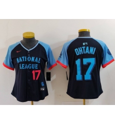 Women National League 17 Shohei Ohtani Navy 2024 All Star Limited Stitched Baseball Jersey 5