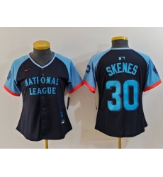 Women National League 30 Paul Skenes Navy 2024 All Star Limited Stitched Baseball Jersey 2