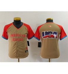 Youth American League Cream 2024 All Star Big Logo Limited Stitched Jersey